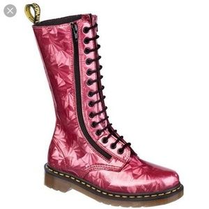 Dr Martens 9733 Eyelet Ruby Jewel Pink Leather